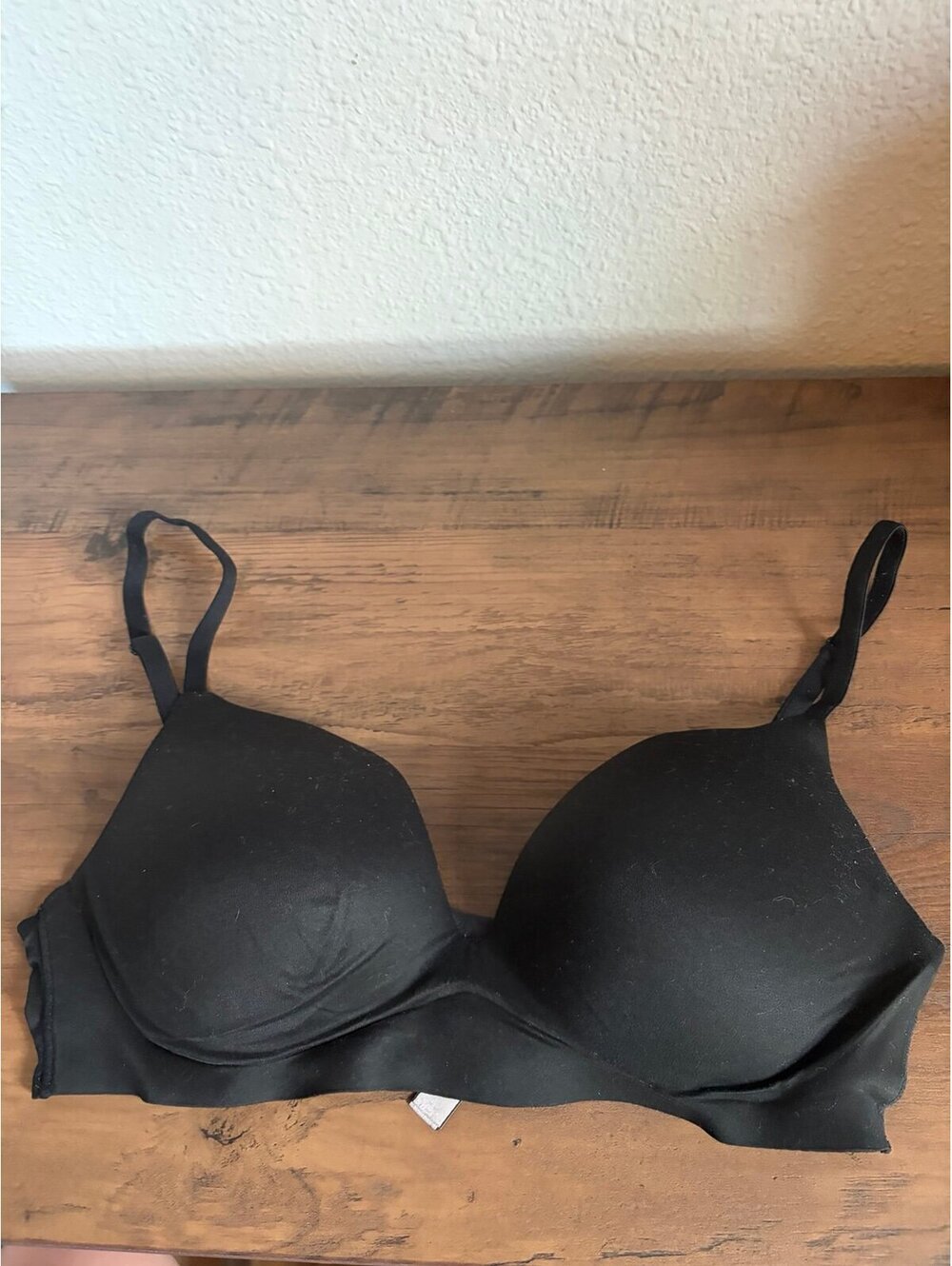 Incredible by Victoria's Secret Padded No Wire Black Bra size 34C. Some wear